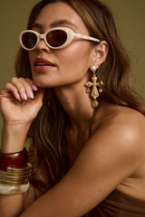 Joanne Cream Milky Sunglasses