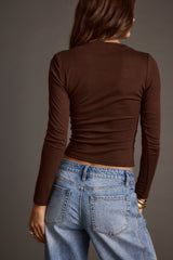 Romy Espresso Top