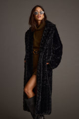 Sasha Black Floor Length Coat