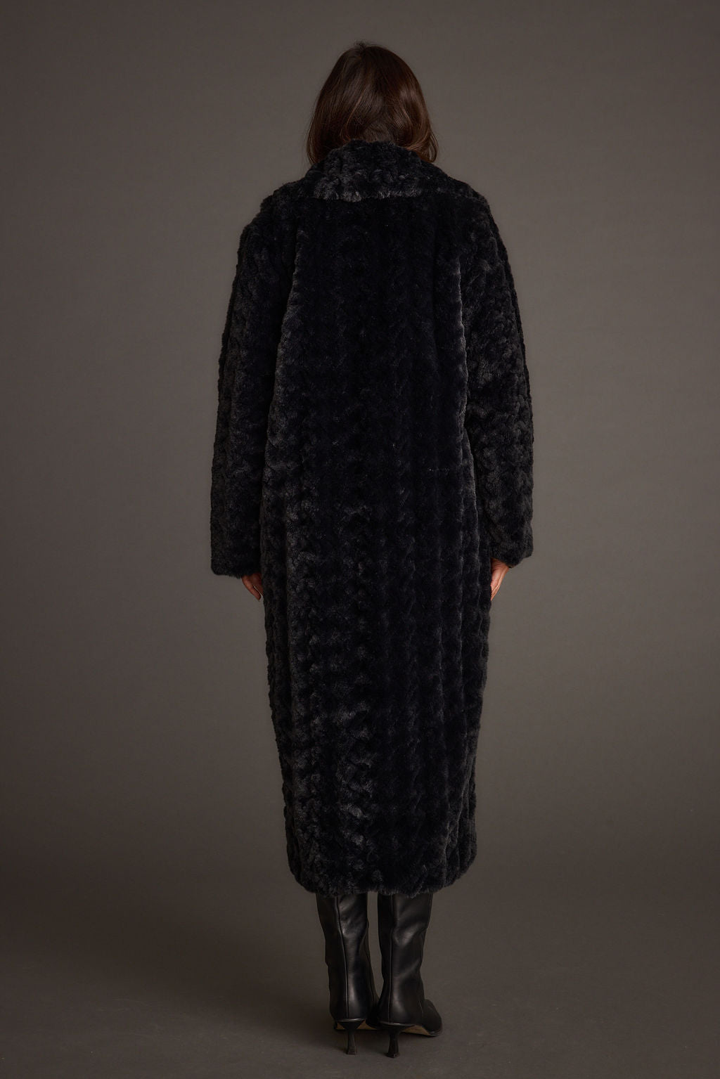 Sasha Black Floor Length Coat