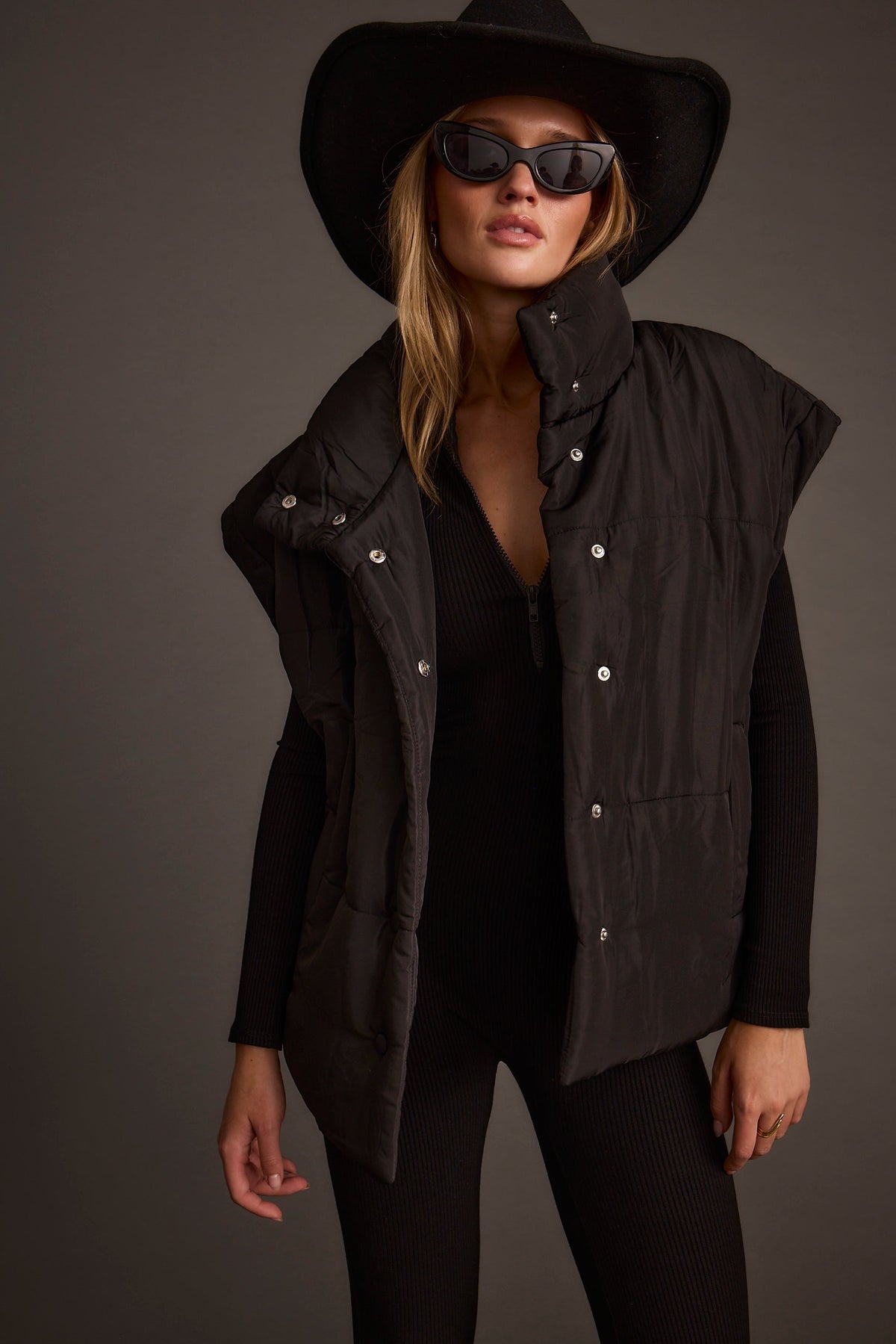 Summit Black Puffer Vest